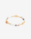 Pulseras Elásticas Canutillos Pulsera Con Beads Floral - Dorado