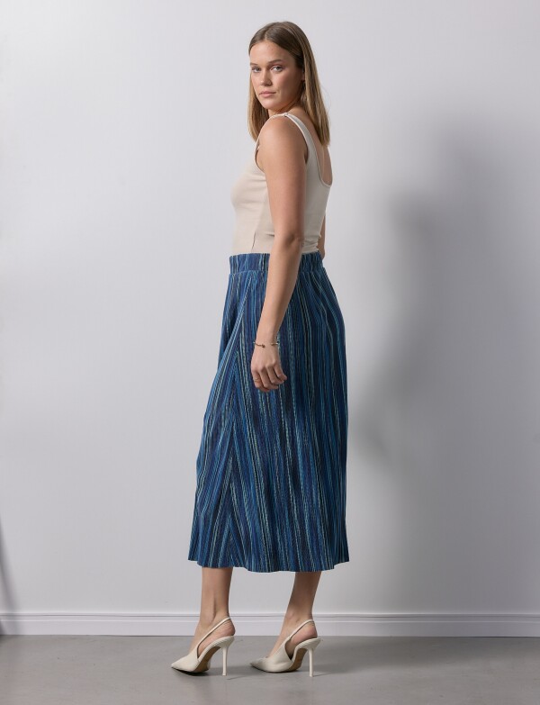 Falda Plisada AZUL/MULTI