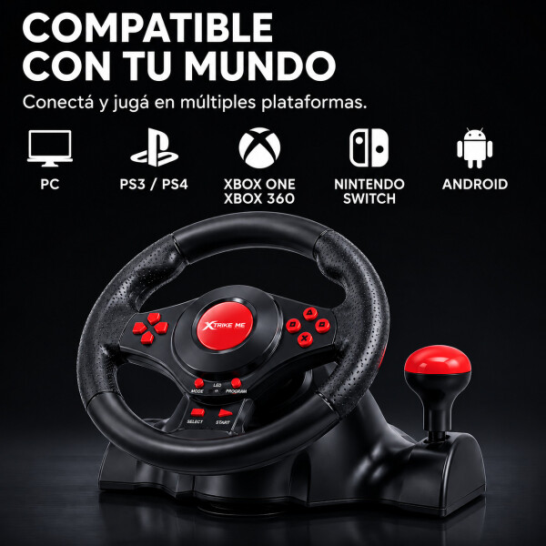 Volante Gamer Xtrike Me Cambios Pc Ps3 Xbox Switch Computado Volante Gamer Xtrike Me Cambios Pc Ps3 Xbox Switch Computado