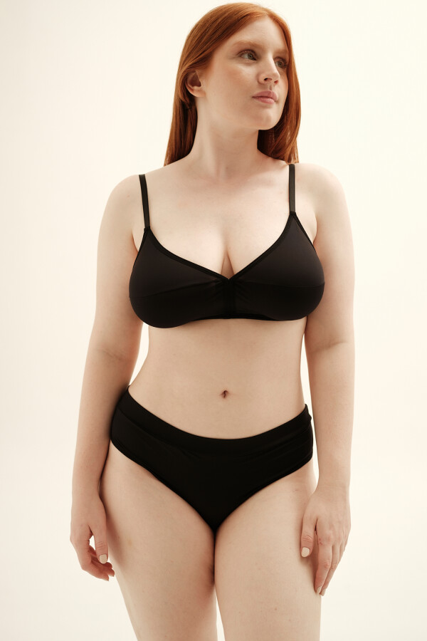 Soutien Comfort ECO – Copa soft sin aro, soporte amplio y adaptable Negro