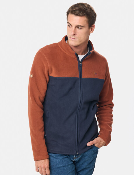 CAMPERA POLAR BICOLOR Bordo