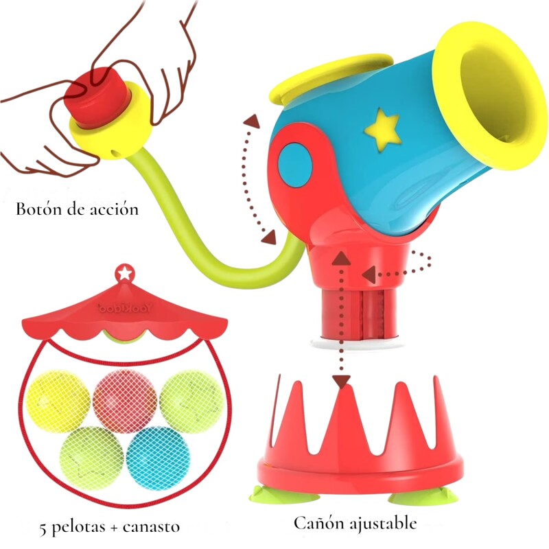 Ball Blaster Water Cannon Juego de Baño Yookidoo Ball Blaster Water Cannon Juego de Baño Yookidoo