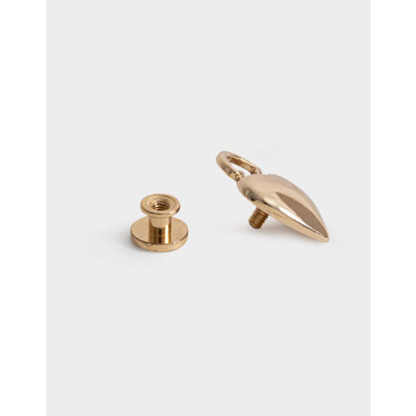 Prendedor Corazón Metálico Dorado