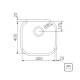 Pileta De Cocina Satinada 40X40X20 000