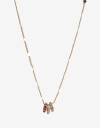 Cadena Corta con Dije Strass Collar Con Dije Cubic - Dorado
