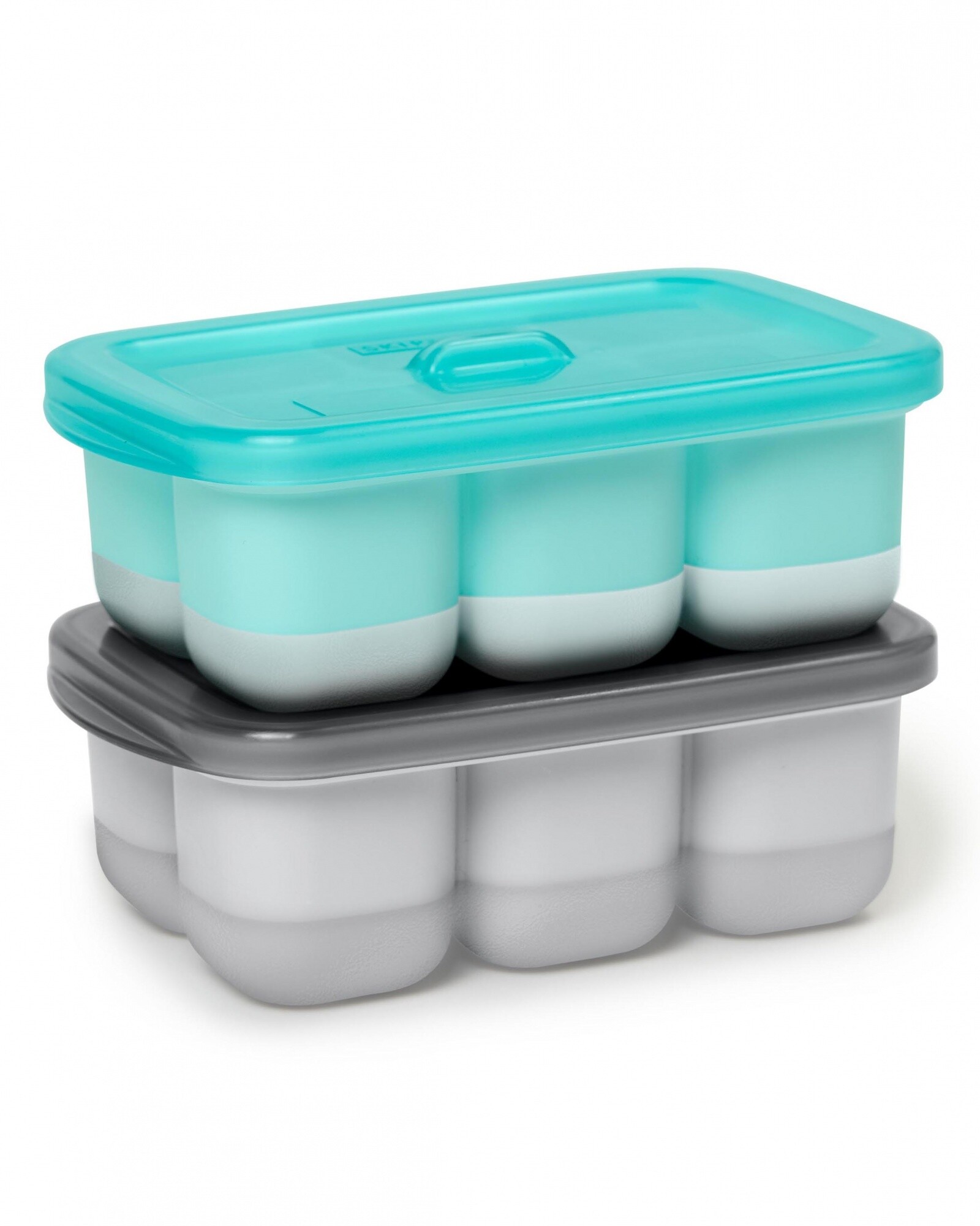 Set 2 contenedores con divisor para congelar comida Sin color