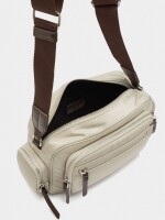 Bolso Bandolera De Nylon crudo