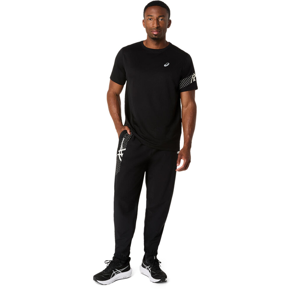 Polo Running Icon SS Top Hombre Performance Black/cream