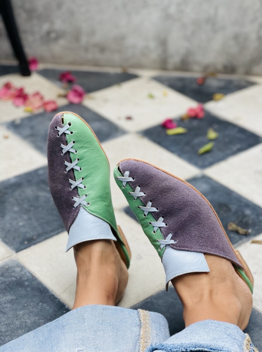 Suela shoe - Verde y Violeta 