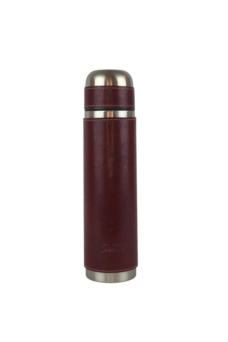 Termo de acero forrado bordo
