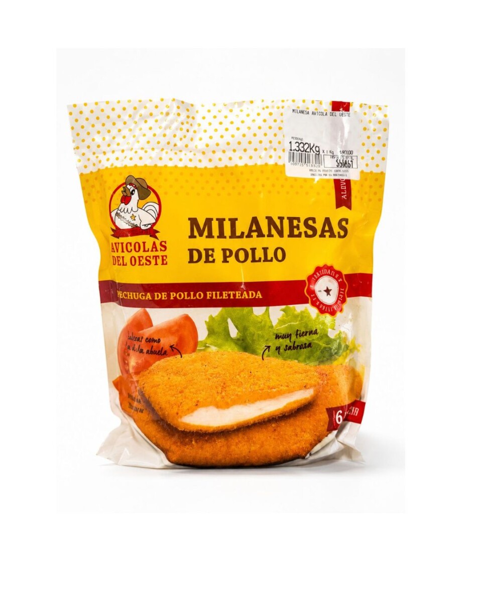 MILANESA DE POLLO AVICOLA DEL OESTE KG 
