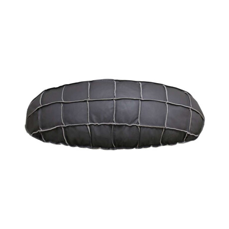 Almohadion Cuero 76x35cm oval grande Gris