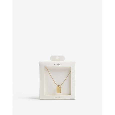 Cadena Corta Dije ''s'' Acero Dorado