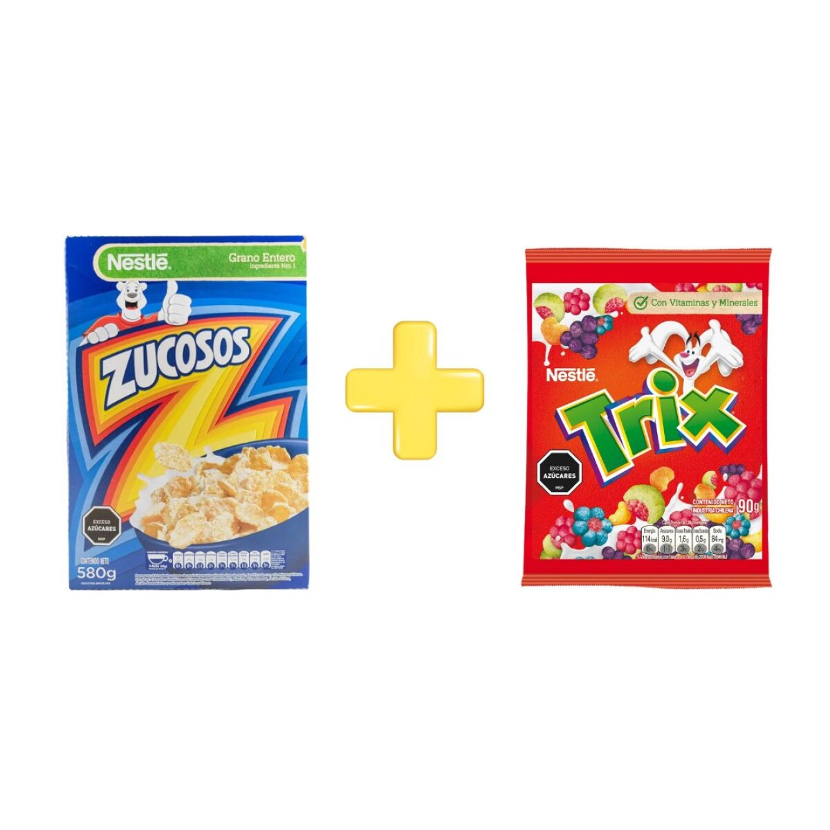 CEREALES ZUCOSOS 580G + TRIX 90G 