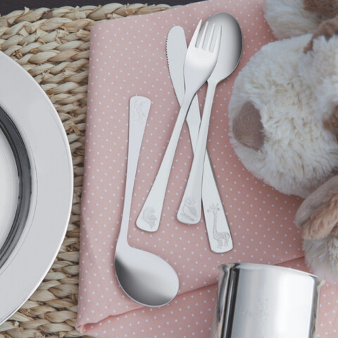 Juego cubiertos para niños 3 piezas, línea BABY -TRAMONTINA TF7526