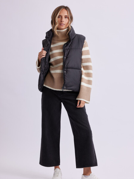 Buzo de punto cuello alto Beige Y Crudo