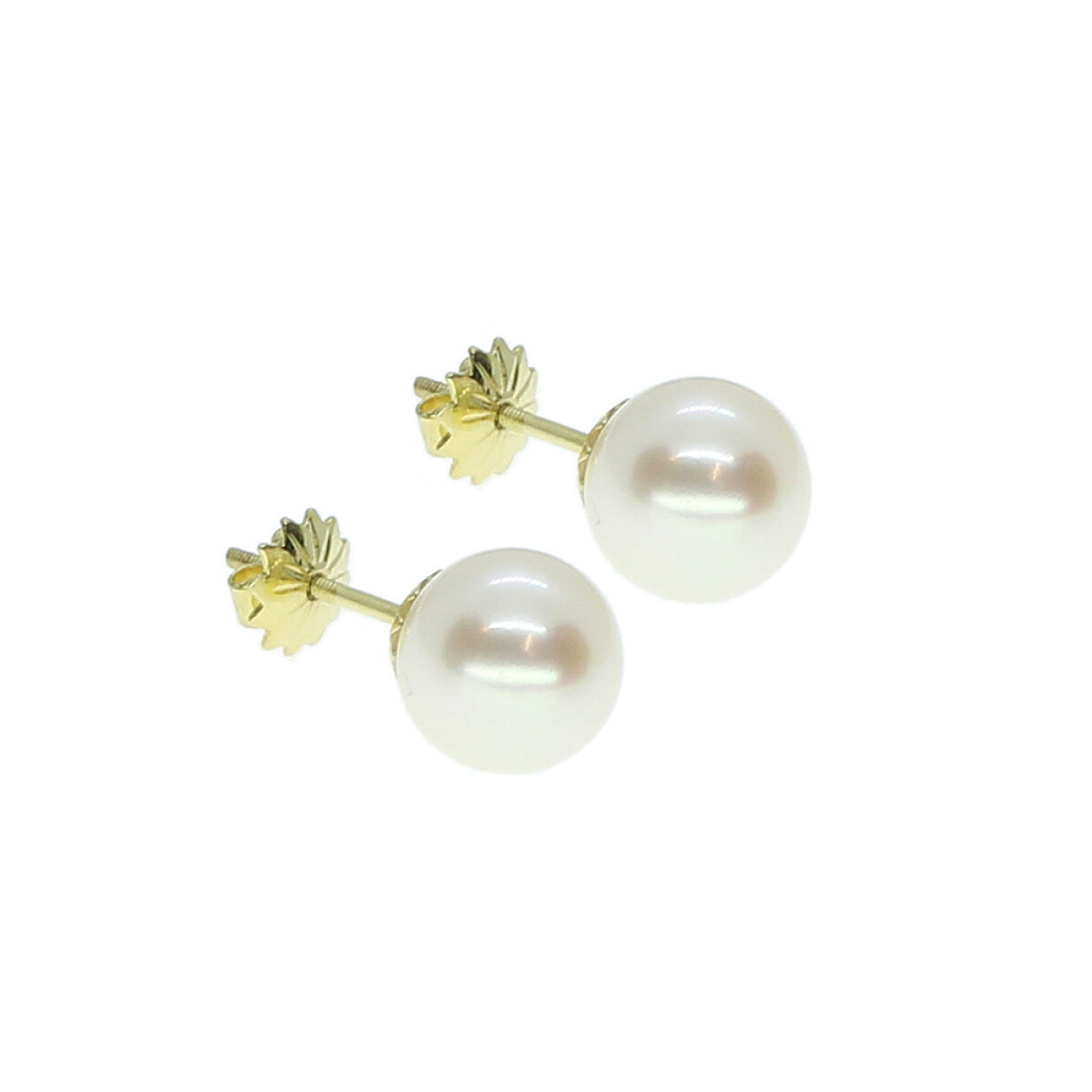 Caravanas en oro 18k con perlas de cultivo de 8,75mm 