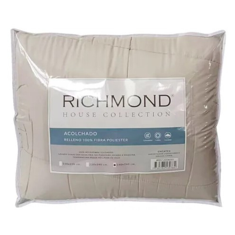Acolchado King Richmond House 240 x 260 cm BEIGE