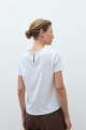 Remera frente broderie blanco