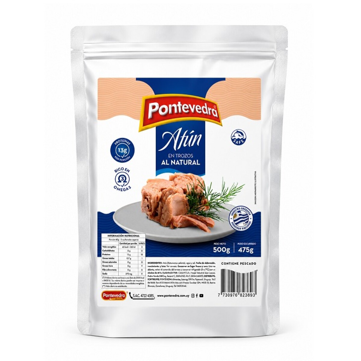 ATUN EN TROZOS AL NATURAL 500G 