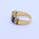 Anillo oro 18K con brillantes y zafiros Anillo oro 18K con brillantes y zafiros
