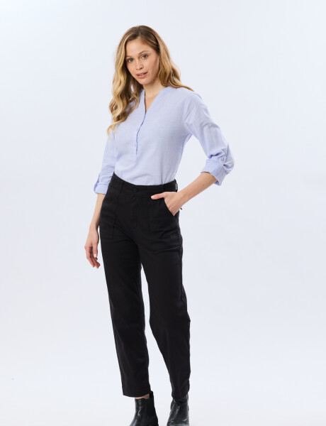 PANTALÓN DE GABARDINA Negro