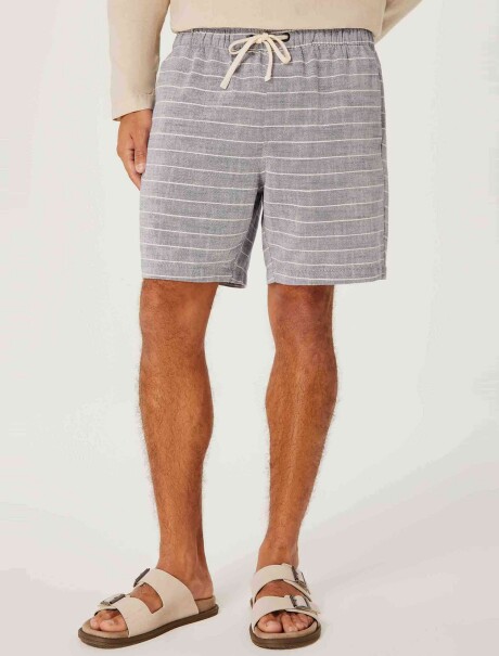 BERMUDA ESTILO JOGGER CON ESTAMPADO GRIS