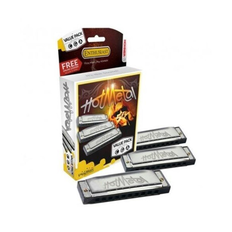 Set Armónicas Hohner 572 Hot Metal C G A 20 Voces Set Armónicas Hohner 572 Hot Metal C G A 20 Voces