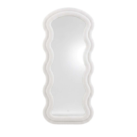 Espejo de pie con marco de ondas velvet - 60x160cm Blanco