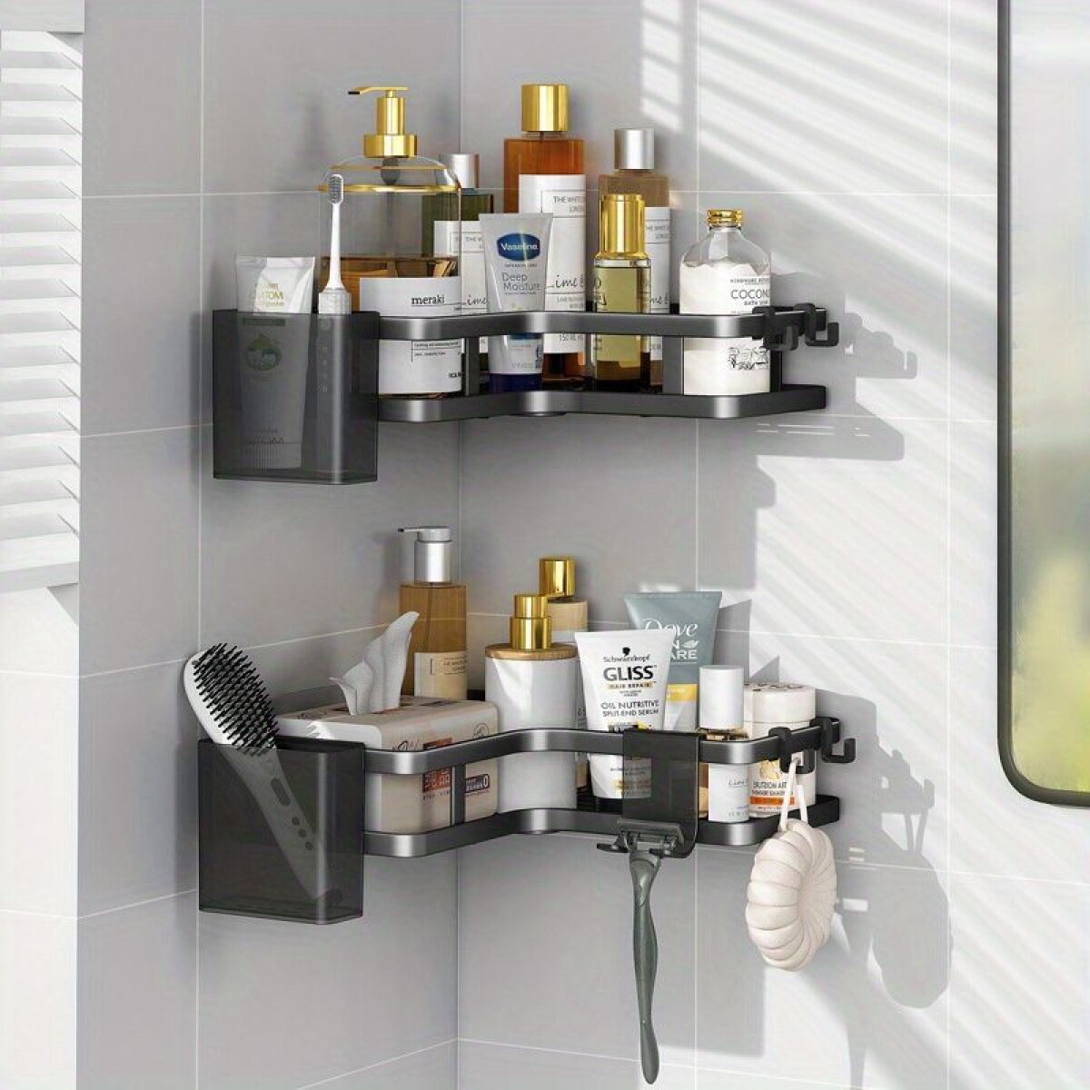 Set de 2 Organizador Esquinero para Baño/Ducha 
