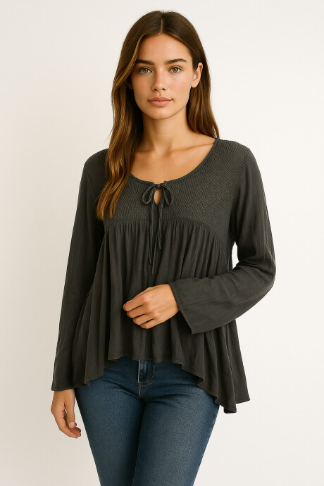 Blusa Roshio Gris Oscuro