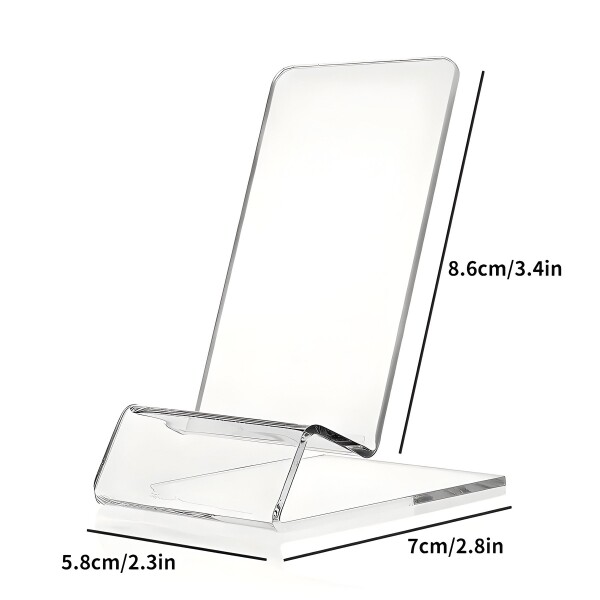 Soporte Celular Exhibidor Acrílico Transparente Minimalista Transparente
