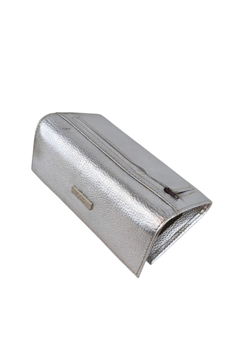 Billetera de mujer larga Plateado