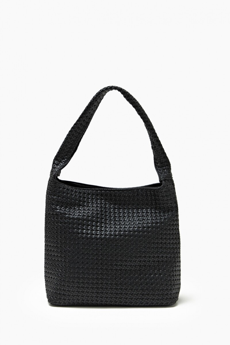 Cartera trenzada - negro 