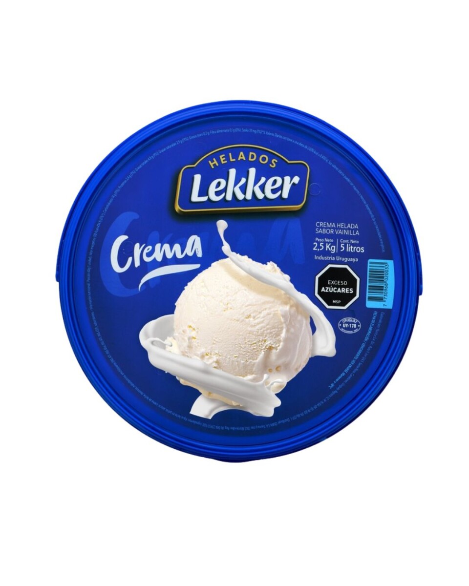 HELADO LEKKER 5LTS CREMA 