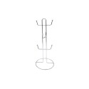 SOPORTE PARA TAZAS DE METAL 13X30CM PLATEADO