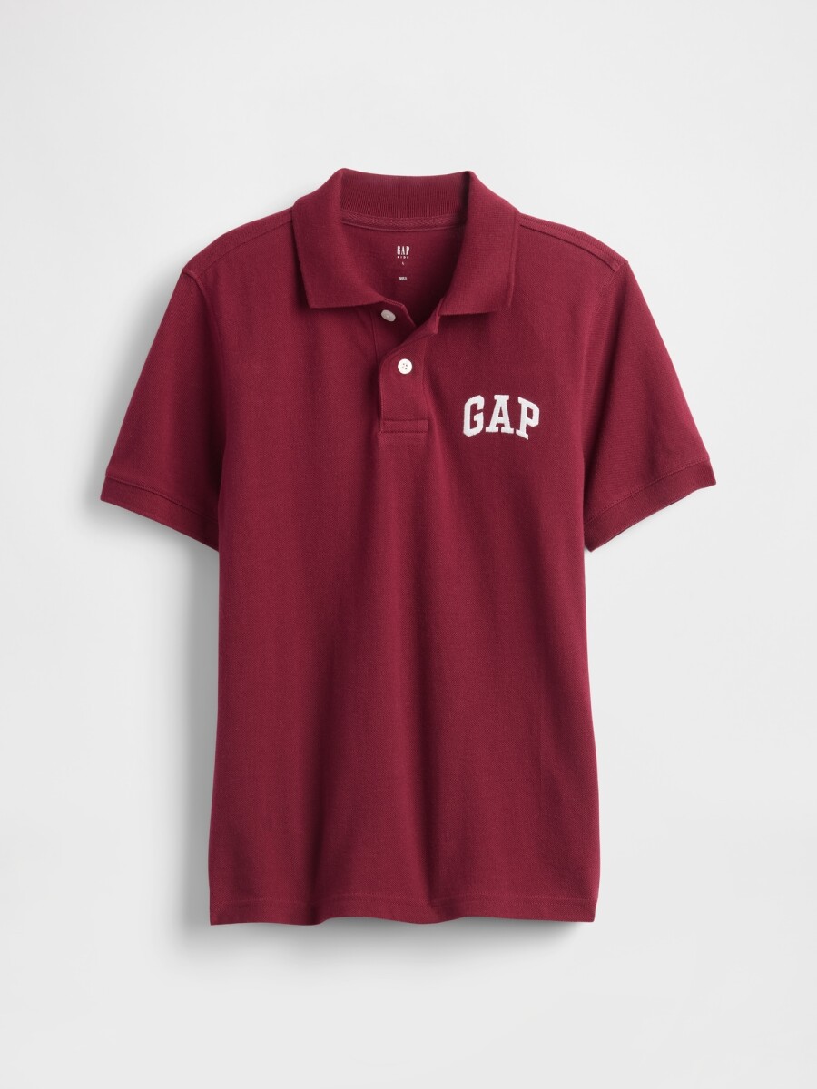 V-FRCH SS LOGO POLO - RED DELICIOUS 