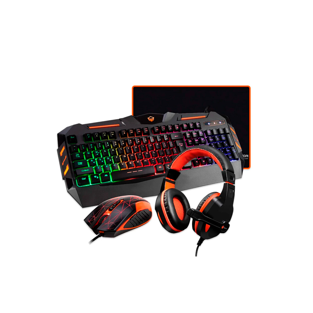 Combo Gamer Meetion 4 En 1 Mouse Teclado Auriculares Mousepad 