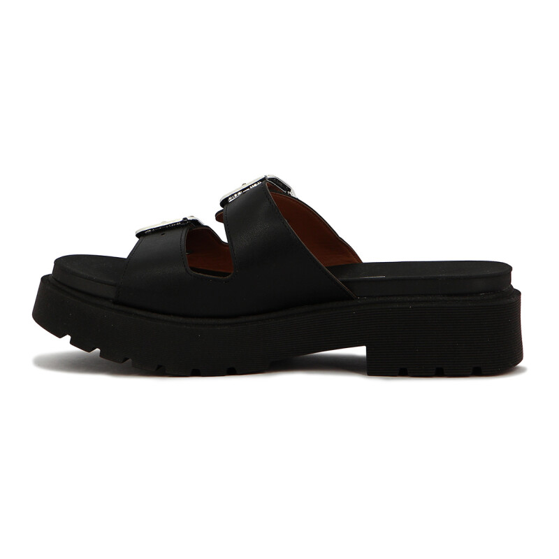 Sandalia Mujer Vizzano Dos Tiras Con Hebillas Negro