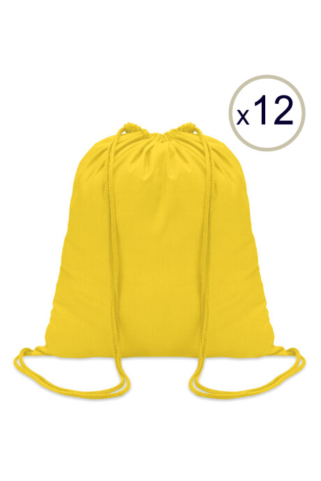 Bolsa Mochila x 12 unidades Amarillo