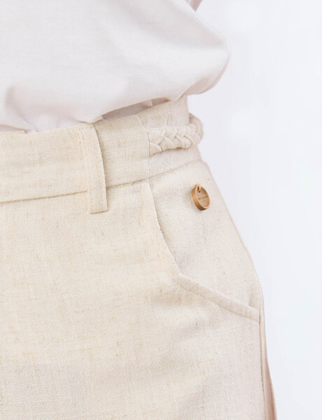 PANTALÓN DE LINO Arena