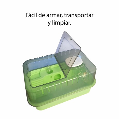 Jaula Cerrada Para Hámster Con Accesorios Plástica Verde