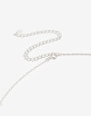 Collares Cortos Strass Cadena Con Dije Plata 925 - Plateado