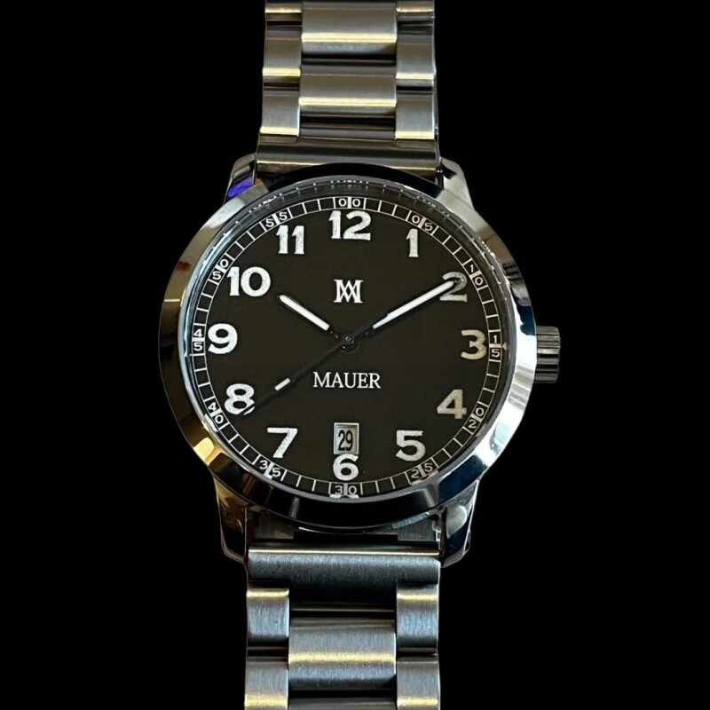 Reloj Mauer Date Series 36 mm Silver