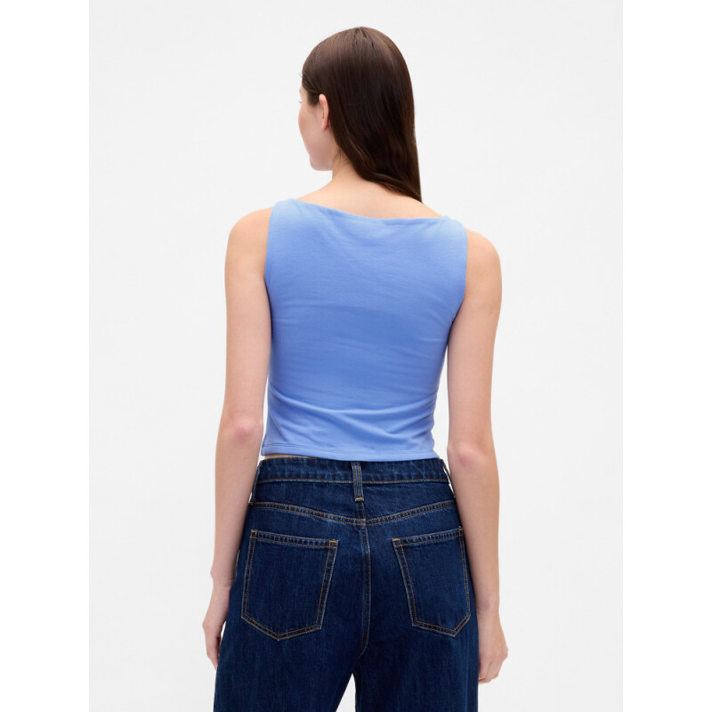 SL CLOSEKNIT CROP BOAT - 22 1/2 SHIRTING BLUE