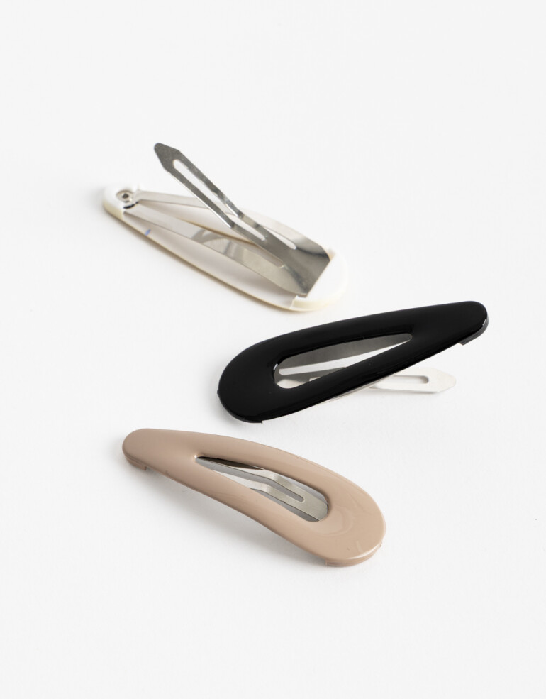 Horquillas Set Glossy Set De Hebillas Tic Tac Glossy - Combinacion Tricolor