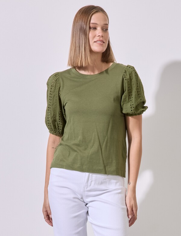 Blusa Broderie VERDE