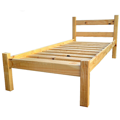 CAMA 1PL TMAX - PINO Macizo Sin Lustre Sin color