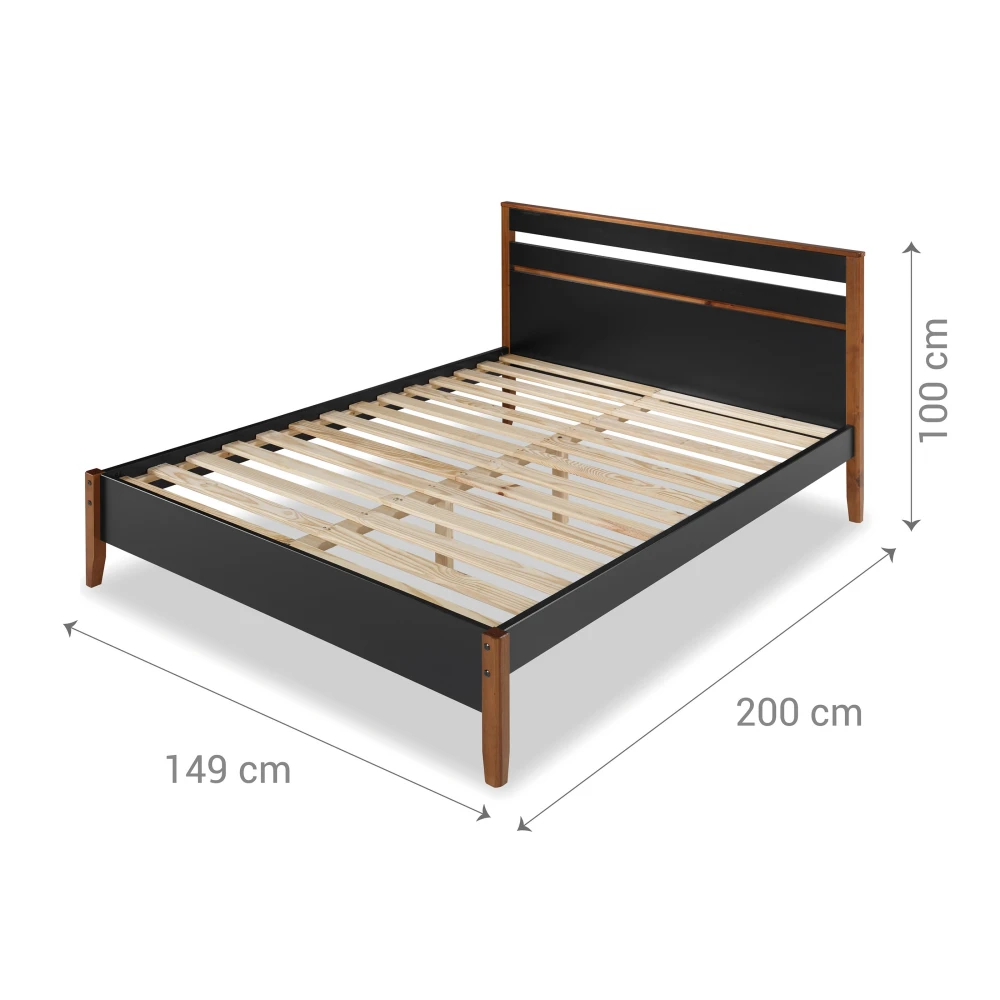 Cama 2 Plazas Madera Maciza Cama 2 Plazas Madera Maciza