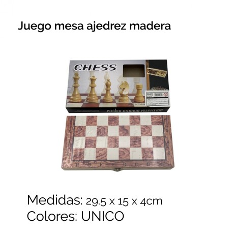 Juego Mesa Ajedrez Madera 5650 Juego Mesa Ajedrez Madera 5650